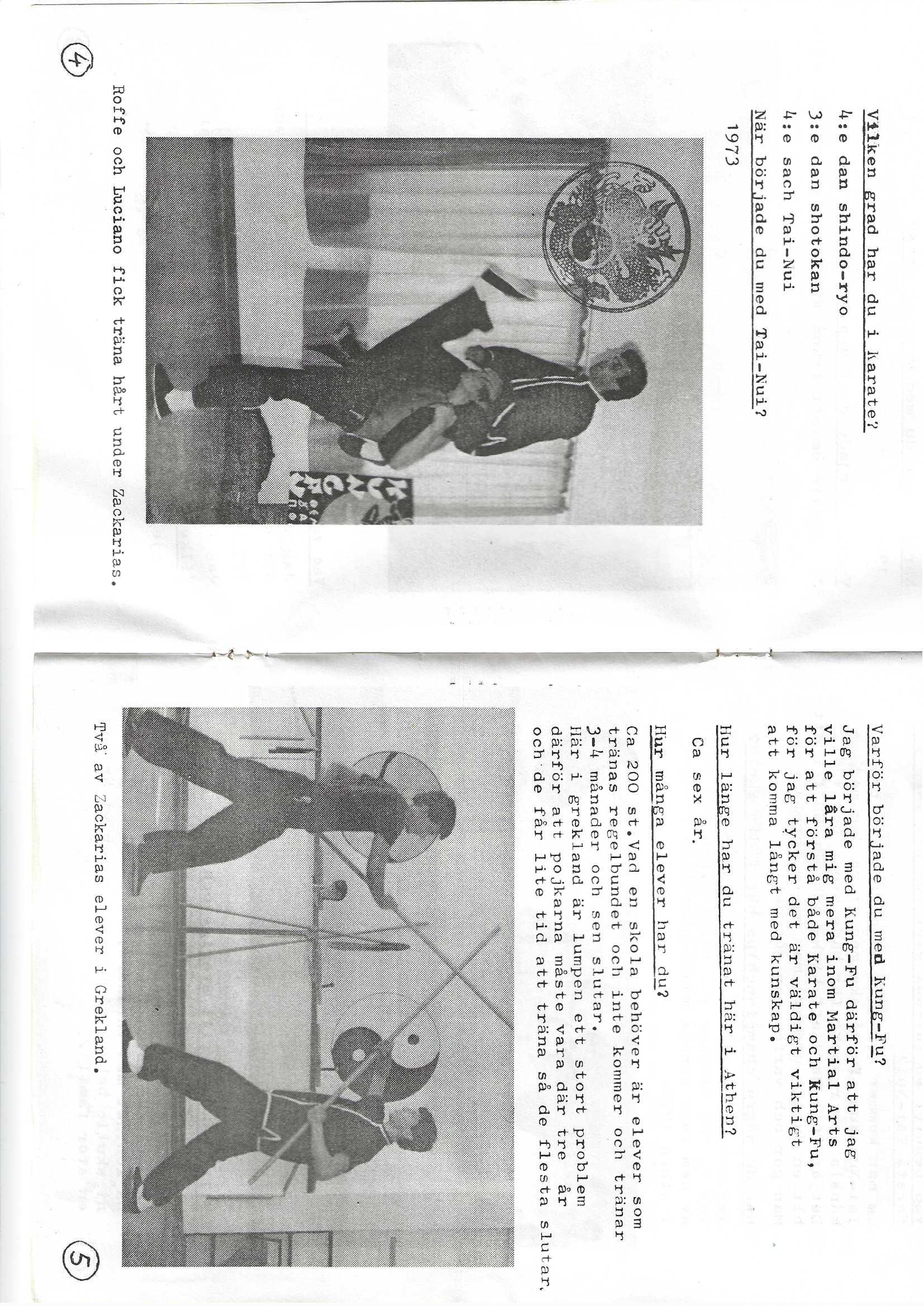 Historisk bild från Westeras Tai-Nui Club i Västerås - kampsportsträning och tävlingar sedan 1976