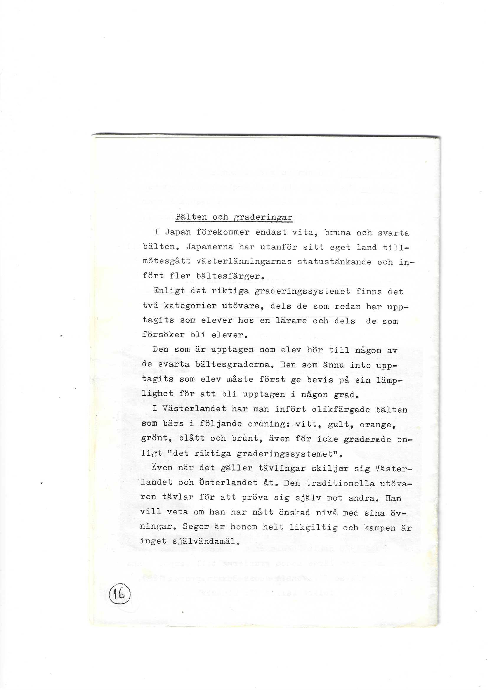 Historisk bild från Westeras Tai-Nui Club i Västerås - kampsportsträning och tävlingar sedan 1976